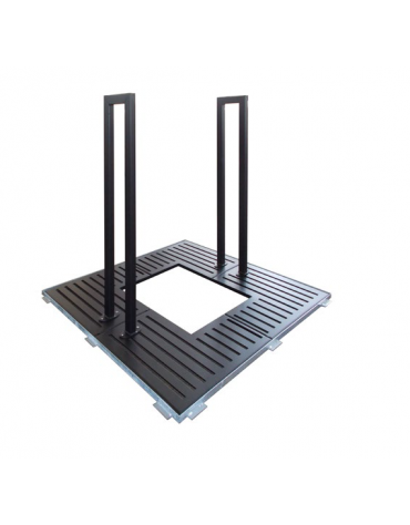 Salvapiante verticale alto per griglia salvapiante, in acciaio zincato e verniciato - cm L29xH140 - Griglia esclusa