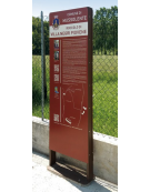 Leggio bifacciale in lamiera di acciaio piegata, struttura in acciaio zincato e verniciato - da tassellare - cm 60,2x25x190,3h