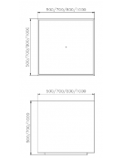 Fioriera quadrata in acciaio zincato e verniciato con fori di scolo per l’eliminazione dell’eccesso d’acqua - cm 100X100X100h