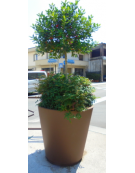 Fioriera conica realizzata in acciaio zincato e verniciato - cm 50x50x50h