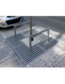 Salvapiante verticale alto per griglia salvapiante, realizzato in acciaio zincato e verniciato - cm L100x50h