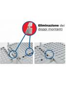 Scaffale per alimenti con montanti in alluminio e 4 ripiani forati in polietilene - cm 170x50x200h - Portata Kg 150 per piano