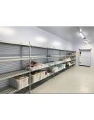 Scaffale per alimenti con montanti in alluminio e 4 ripiani forati in polietilene - cm 170x50x200h - Portata Kg 150 per piano