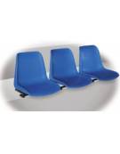 Scocca sedia seggiolino in plastica per panchine o tribune - Fissaggio con vite - Vari colori disponibili