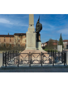 Supporto di testa da inghisare per barriera in tubolare acciaio zincato e verniciato - cm Ø8x131,7h