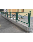 Supporto di mezzo da tassellare per barriera in tubolare acciaio zincato e verniciato - cm Ø8x111,7h