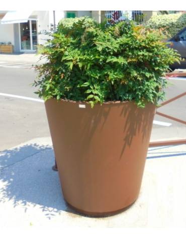 Fioriera conica realizzata in acciaio zincato e verniciato - cm 50x50x50h