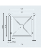 Barriera in tubolare acciaio zincato e verniciato con 2 supporti di testa da tassellare -  cm 217,6x111,7h