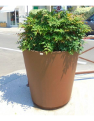 Fioriera conica realizzata in acciaio zincato e verniciato - cm 80x80x100h