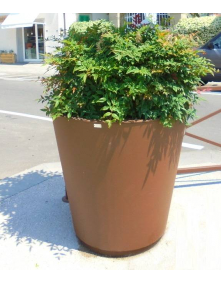 Fioriera conica realizzata in acciaio zincato e verniciato - cm 80x80x100h