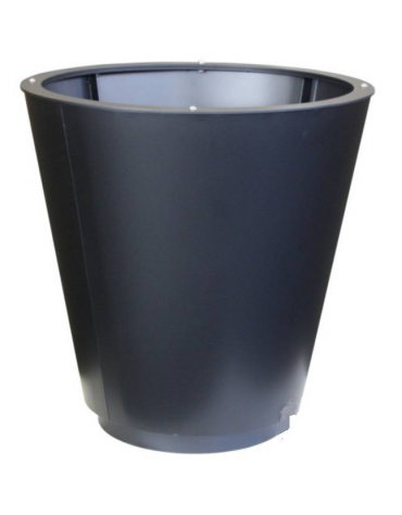 Fioriera conica realizzata in acciaio inox - cm 70x70x70h