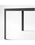 Tavolo riunione con piano in vetro laccato ANTI-IMPRONTA -Gambe in alluminio colore Bianco,Nero o Alluminio-cm 220X100X75H