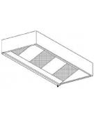 Cappa inox cubica a parete ECOLOGICA con motore cm. 200x90x40h