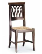 Sedia 157 in legno con seduta in paglia per trattorie, bar e ristoranti- cm 43x43x93h