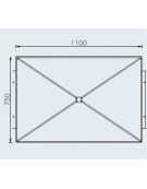 Pannello interasse per Barriera in tubolare acciaio zincato e verniciato - cm 111x75h