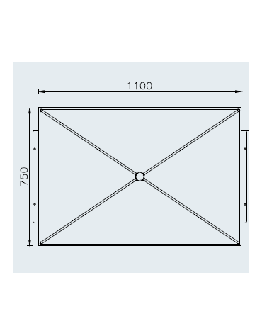 Pannello interasse per Barriera in tubolare acciaio zincato e verniciato - cm 111x75h