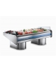 Banco refrigerato acciaio inox per pesce con vetri bassi - Lunghezza cm. 150