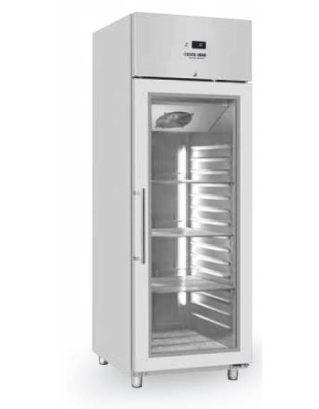 Armadio refrigerato in acciaio inox AISi 304, refrigerazione ventilata, temperatura - 15/-18°C - cm 70x82x205h