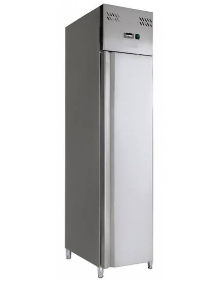 Armadio congelatore BT inox stretto slim - 3 GRIGLIE GN 1/1 - 1 porta - 280 litri - -18°C/-22°C - CLASSE E - cm 44,8×73,5×210h
