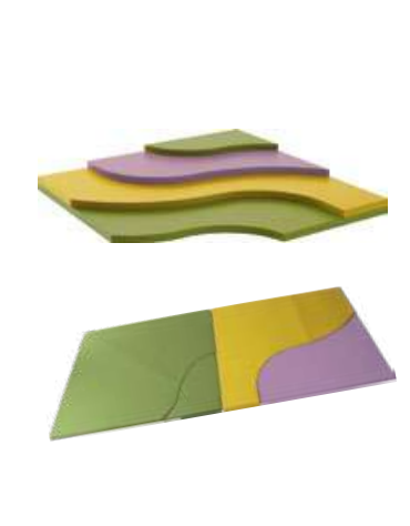 MATERASSO TERRA IGNIFUGO IN CLASSE 1IM - CM 360x180x5/10/15/20h - CONFORME AI CAM