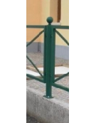 Supporto di mezzo da tassellare per barriera in tubolare acciaio zincato e verniciato - cm Ø8x111,7h