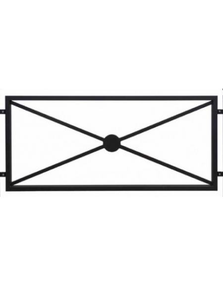 Pannello interasse per barriera in tubolare acciaio zincato e verniciato - cm 182,6x82,5h