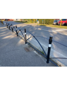 Supporto di mezzo da inghisare per barriera in tubolare acciaio zincato e verniciato - cm Ø8x120h