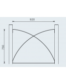 Pannello interasse per barriera in tubolare acciaio zincato e verniciato - cm 92x75h