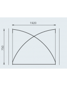 Pannello interasse per barriera in tubolare acciaio zincato e verniciato - cm 192x75h