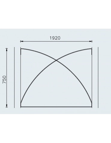 Pannello interasse per barriera in tubolare acciaio zincato e verniciato - cm 192x75h