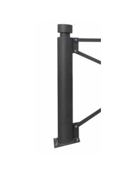 Supporto di testa da inghisare per barriera in tubolare acciaio zincato e verniciato - cm Ø10,2x120h