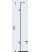 Supporto di mezzo da tassellare per Barriera in tubolare acciaio zincato e verniciato - cm Ø10x100h