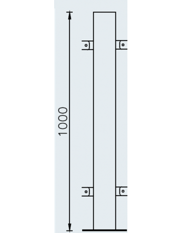 Supporto di mezzo da tassellare per Barriera in tubolare acciaio zincato e verniciato - cm Ø10x100h
