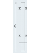 Supporto di mezzo da inghisare per Barriera in tubolare acciaio zincato e verniciato - cm Ø10x100h