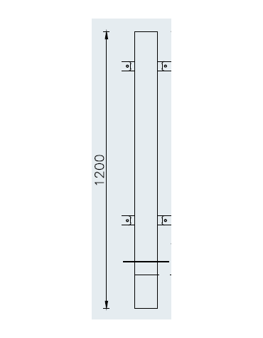 Supporto di mezzo da inghisare per Barriera in tubolare acciaio zincato e verniciato - cm Ø10x100h