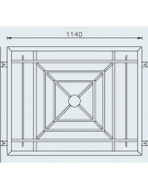 Pannello interasse da cm 114 per Barriera in tubolare acciaio zincato e verniciato
