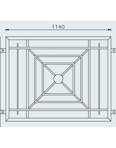 Pannello interasse da cm 114 per Barriera in tubolare acciaio zincato e verniciato
