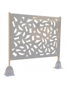 Barriera modulare da 100 cm con 2 supporti da tassellare, realizzata in acciaio zincato e verniciato - cm 115x100h