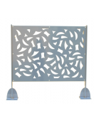 Barriera modulare da 100 cm con 2 supporti da tassellare, realizzata in acciaio zincato e verniciato - cm 115x100h