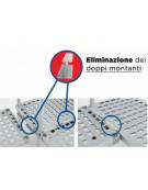 Scaffale per alimenti con montanti in alluminio e 4 ripiani forati in polietilene - cm 140x60x180h - Portata Kg 200 per piano