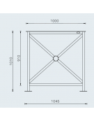 Barriera standard realizzata in acciaio zincato e verniciato - lunghezza cm 100 - Da tassellare