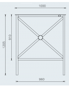 Barriera standard realizzata in acciaio zincato e verniciato - lunghezza cm 100 - Da inghisare