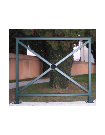 Barriera standard realizzata in acciaio zincato e verniciato - lunghezza cm 200 - Da tassellare