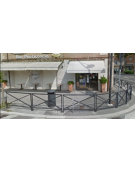 Barriera standard realizzata in acciaio zincato e verniciato - lunghezza cm 200 - Da tassellare