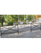 Barriera L.100 cm da inghisare, realizzata in acciaio zincato e verniciato - cm 100x120h