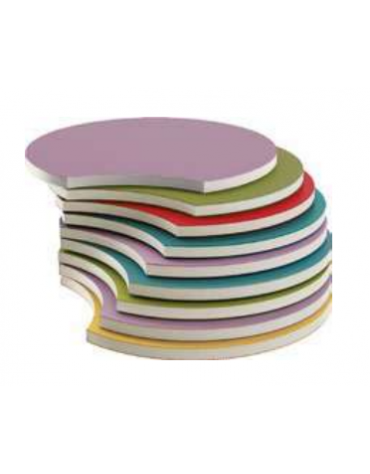 SET DI 9 MATERASSI ARCOBALENO IN CLASSE 1IM - cm Ø 60 - PRIVI DI PVC ED IGNIFUGHI IN CLASSE 1IM - CONFORME AI CAM