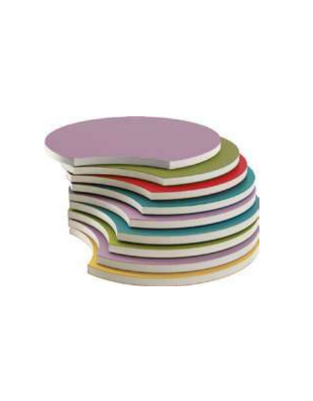 SET DI 9 MATERASSI ARCOBALENO IN CLASSE 1IM - cm Ø 60 - PRIVI DI PVC ED IGNIFUGHI IN CLASSE 1IM - CONFORME AI CAM