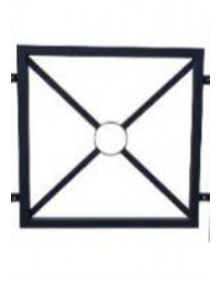 Barriera in tubolare acciaio zincato e verniciato - Pannello interasse - cm 82,6x82,5h