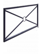 Barriera in tubolare acciaio zincato e verniciato - Pannello interasse - cm 182,6x82,5h