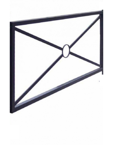 Barriera in tubolare acciaio zincato e verniciato - Pannello interasse - cm 182,6x82,5h